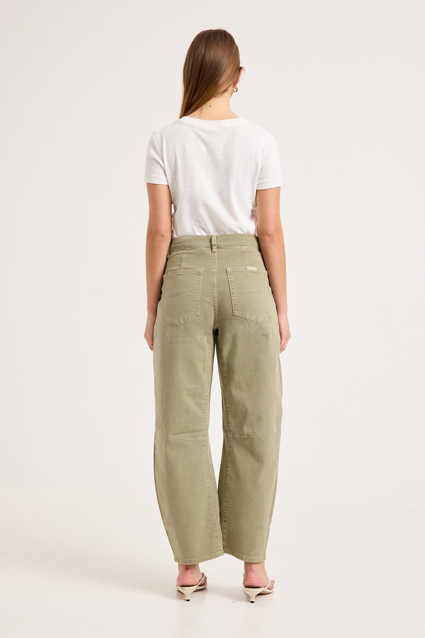 Gigi Barrel Trade Jeans - Drill Summer Olive