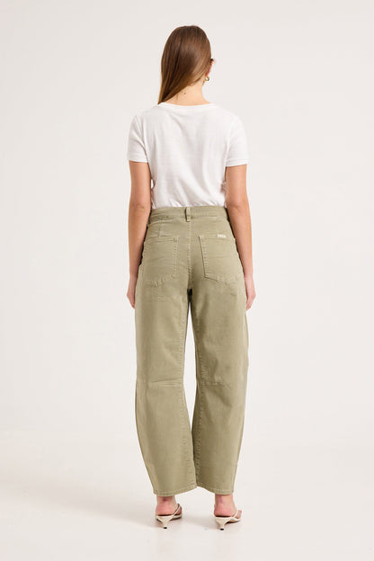 Gigi Barrel Trade Jeans - Drill Summer Olive