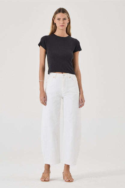 Gigi Barrel Jean - Vintage White