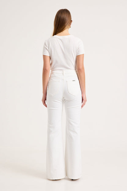 Eastcoast Flare Jean - Cleo Vintage White