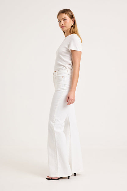 Eastcoast Flare Jean - Cleo Vintage White