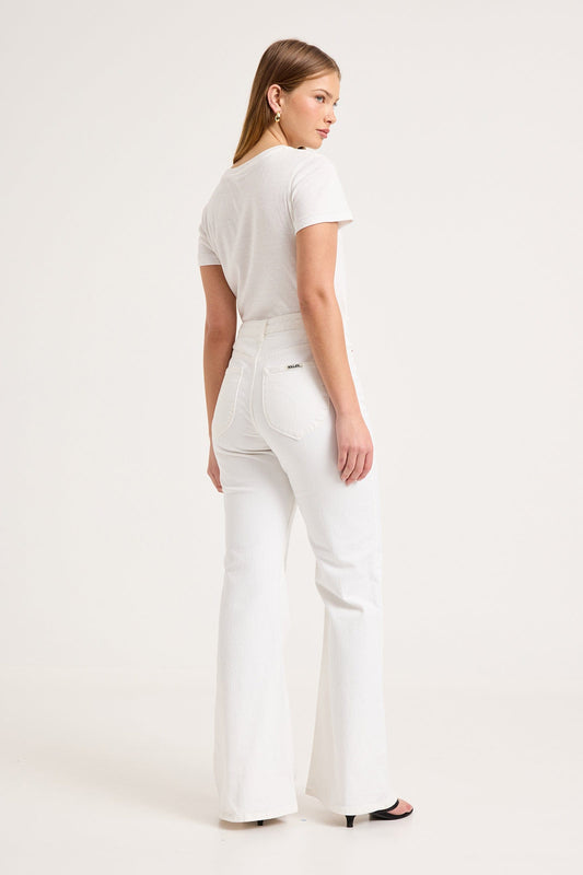 Eastcoast Flare Jean - Cleo Vintage White