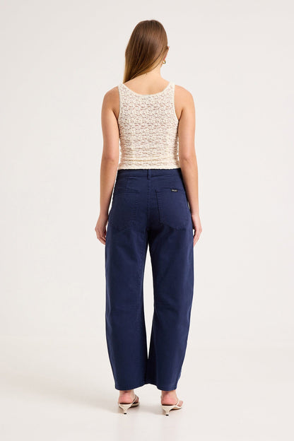 Gigi Barrel Trade Pants - Drill True Navy