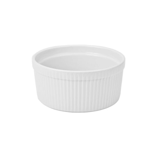 White Souffle Dish - Medium